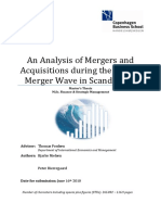 An Analysis of Scandinavian M&a 2001-06