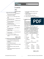 Progress Test 8A (Unit 8) : Grammar and Vocabulary