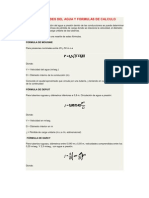 Velocidades Del Agua y Formulas de Calculo