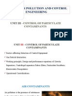 Ce 8005 - Air Pollution and Control Engineering: Unit Iii