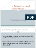 Cambios Fisiológicos Con El Ejercicio Físico: Profesora Alicia Figueroa Rodríguez Colegio Greenland San Felipe