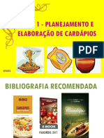 Aula 2 - Gestão 2 - Introdução - Cardápios