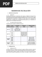 Medios Filtrantes