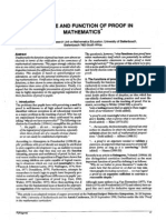 The Role and Function of Proof in Mathematics