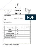 Examen Mensual Febrero Primero