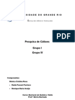 Relatório Determinçao de Cátions