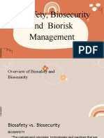 Biosafety Biosecurity Biorisk Mngt.