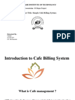 Project Title: Simple Cafe Billing System: Rajokari Institute of Technology