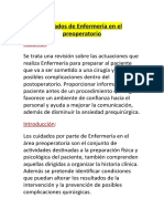 Cuidados de Enfermería Pre y Post Operatorio