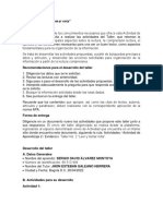 Desarrollo Taller No. 2 Leer y Tomar Nota