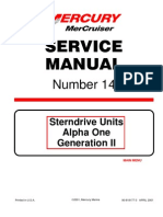 Mercruiser Service Manual #14 Alpha I Gen II Outdrives 1991-Newer