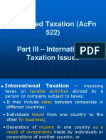 Part III International Taxation Issues