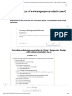 Evaporator Design Formulas and Important Design Considerations With Online Calculator - Sugar Industry Technologies