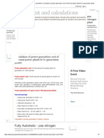 Power Plant and Calculations - Calculation of Power Generation Cost of Thermal Power Plants & Co-Generation Plants