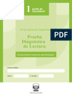 Prueba Diagnóstica Lectura - 1er Grado Secundaria