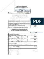 Presupuesto Maestro y Escenarios