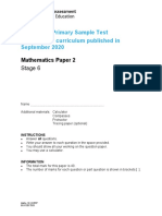 Cambridge Primary Sample Test For Use With Curriculum Published in September 2020