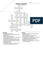 Crucigrama Quimica Organica