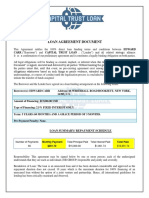 Loan Agreement Document: Loan Summary/ Repayment Schedule