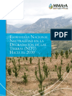 Degradación de Las Tierras (NDT), Estrategia Nacional para La Neutralidad en La, 2017