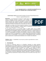 Efecto de Las Variables de La Gestión de Diseño en El Producto Terminado Agroindustrial