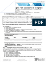 Working Heights Risk Assessment Template