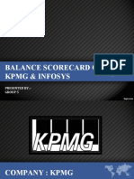 Balance Scorecard of KPMG & Infosys: Presented By:-Group 5