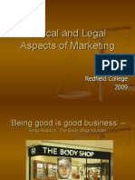 Ethical and Legal Aspects of Marketing