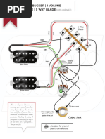 2 Humbucker - 1 Volume 1 Tone - 5 Way Blade