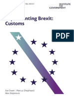 Implementing Brexit: Customs: Joe Owen Marcus Shepheard Alex Stojanovic