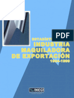 Estadística de La Industria Maquiladora de Exportación 1994-1999