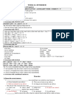 Week 13: Inversion: C. Had You Listened To My Advice D. B and C Are Correct A. Does He Know