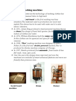 Evolution of Washing Machine:: Scrub Board Drum Rotory Machine