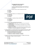 Second Written Test in Science 8 QUARTER 4, SY 2021-2022 Instructions: Read Each Question Carefully and Write The Correct Answer in A