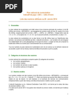 Plan de Numerotation 2014