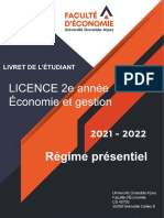 Livret L2 ECONOMIE GESTION 2021 Version Définitive