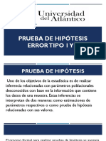 Prueba de Hipótesis Error Tipo 1 y 2