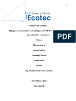 El Impacto Socieconómico Del Covid-19 en Los Emprendimientos Ecuatorianos