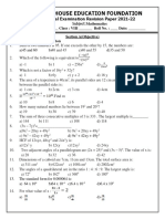 Class Viii Mathematics - Revision Paper-Annual Examination-2021-22 1