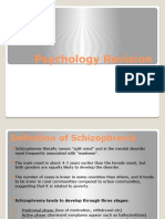 Psychology Revision: Schizophrenia