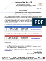 Notification: Central Board of Secondary Education