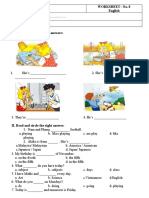 Worksheet - No. 8 English