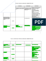 Plan de Estudio para El Primer Semestre 2020