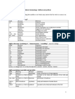 Medical Terminology. Suffixes and Prefixes