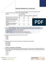 Sunstone Eduversity Aptitude Test - Practice Set 1: Section 1: LR/DI