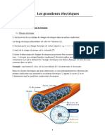 1-Les Grandeurs Électriques: I - Charge, Courant Et Tension