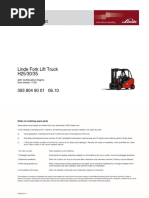 Spare Parts List: Linde Fork Lift Truck H25/30/35