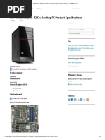 HP Pavilion HPE h8-1237c Desktop PC Product Specifications - HP® Support