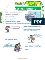 Señales de Transito para Segundo Grado de Primaria