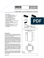 M54HC4094 M74HC4094: 8 Bit Sipo Shift Latch Register (3-State)